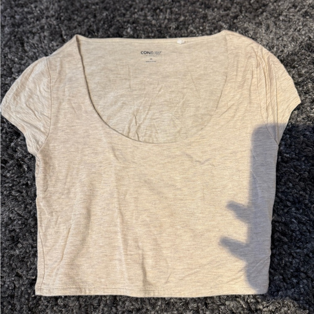 Tan colored scoop shirt from pacsun.